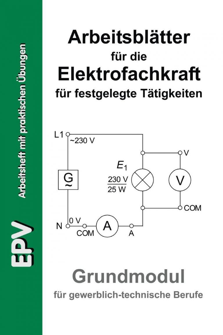 Arbeitsblätter für die Elektrofachkraft für festgelegte Tätigkeiten